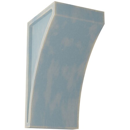 Ekena Millwork 3"W x 3 1/2"D x 6"H Small Lawson Wood Vintage Decor Corbel, Driftwood Blue CORWD03X03X06LWBU